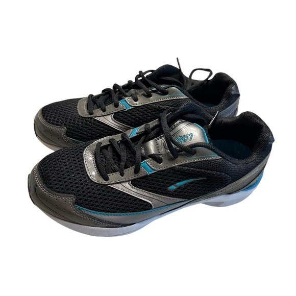 LA Gear Shoes - L.A. Gear Black Silver Teal Women's Sneakers